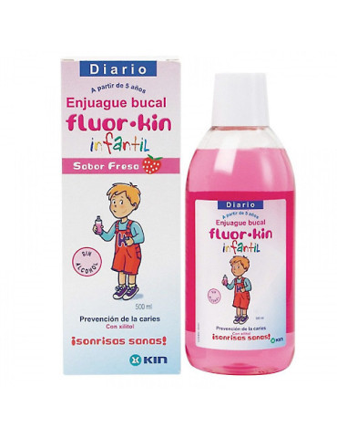 FLUOR KIN COLUTORIO DIARIO INFANTIL FRESA 500 ML