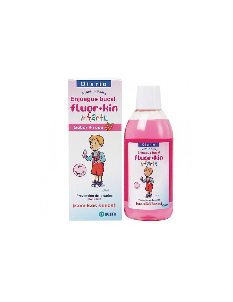 FLUOR KIN COLUTORIO DIARIO INFANTIL FRESA 500 ML