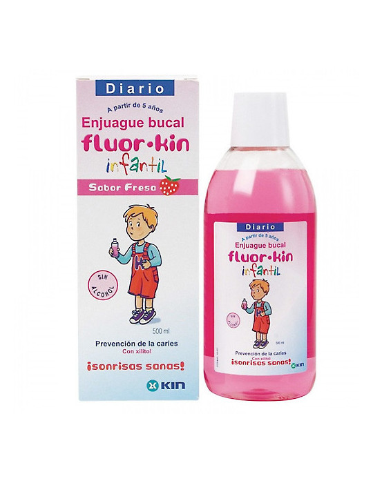 FLUOR KIN COLUTORIO DIARIO INFANTIL FRESA 500 ML