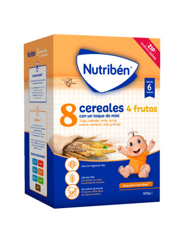 NUTRIBEN 8 CEREALES MIEL 4 FRUTAS 600