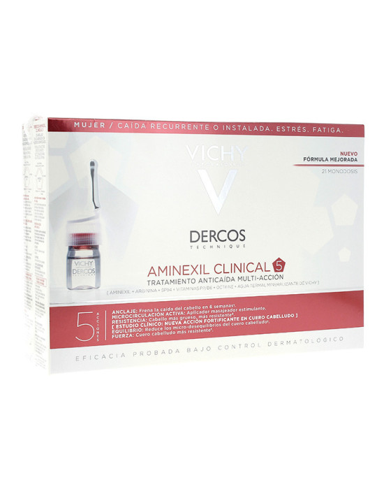 DERCOS AMINEXIL CLINICAL 5 MUJER 6 ML 21 MONODOS