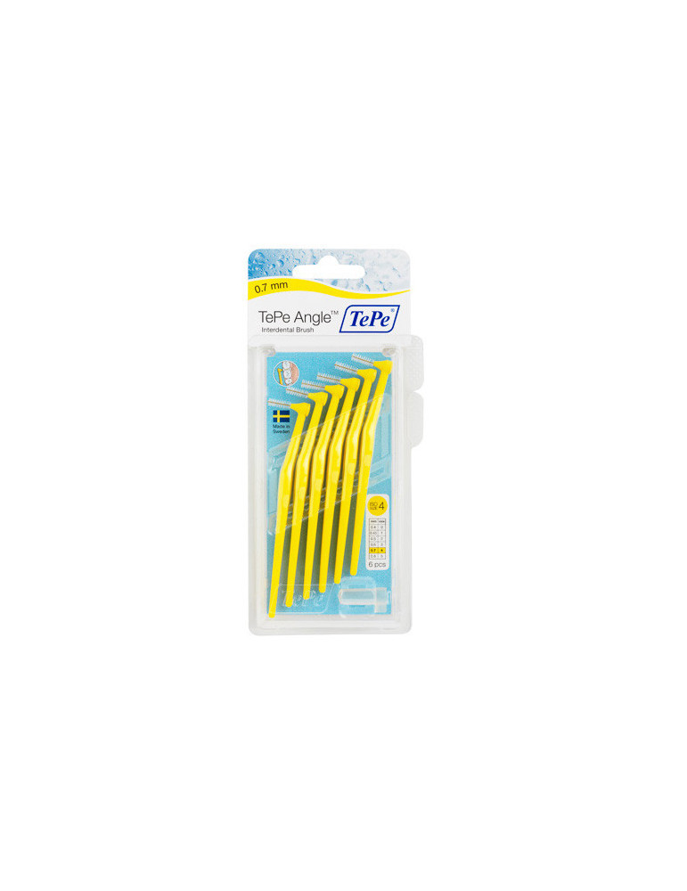 CEPILLO INTERDENTAL TEPE ANGLE 0.7 MM AMARILLO