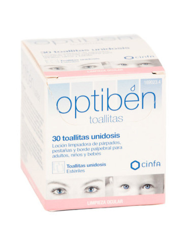 OPTIBEN 30 TOALLITA LOCION LIMPIADORA HIGIENE