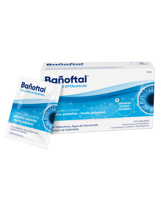 BAÑOFTAL 20 TOALLITA OCULAR ESTERIL