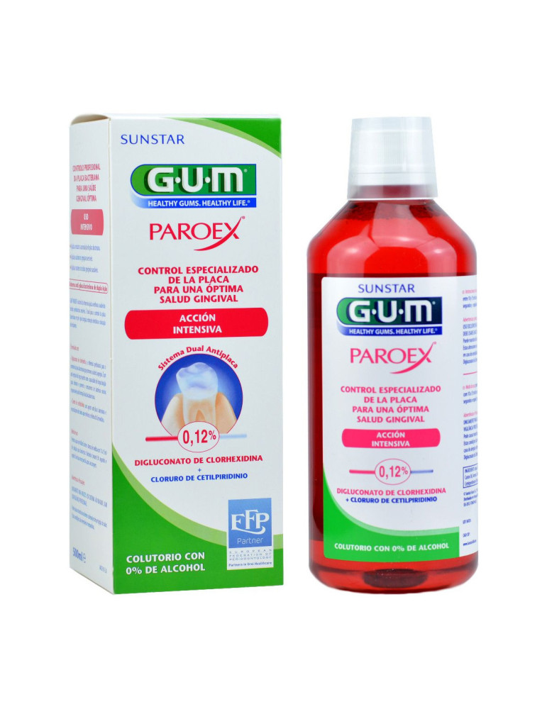 GUM PAROEX COLUTORIO 500 ML ROJO