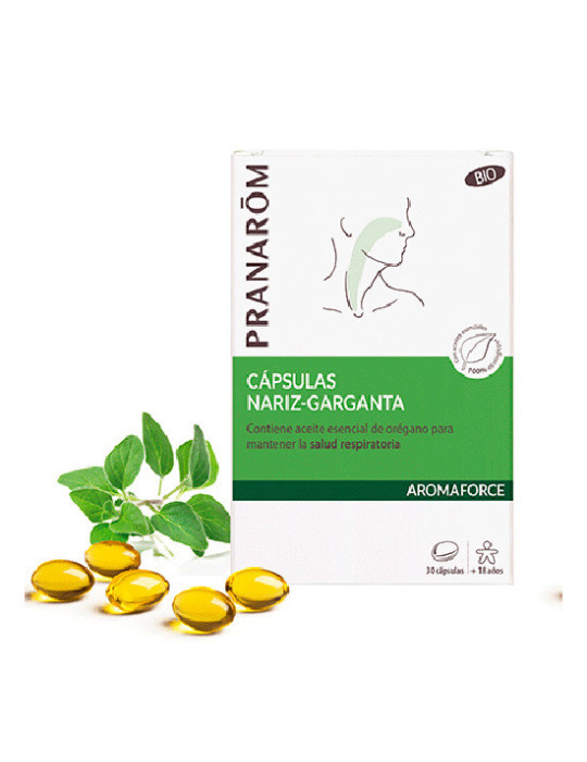PRANAROM AROMAFORCE NARIZ GARGANTA 30 CAPSULAS