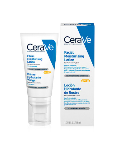 CERAVE LOCION HIDRATANTE DE ROSTRO SPF 25 52 ML