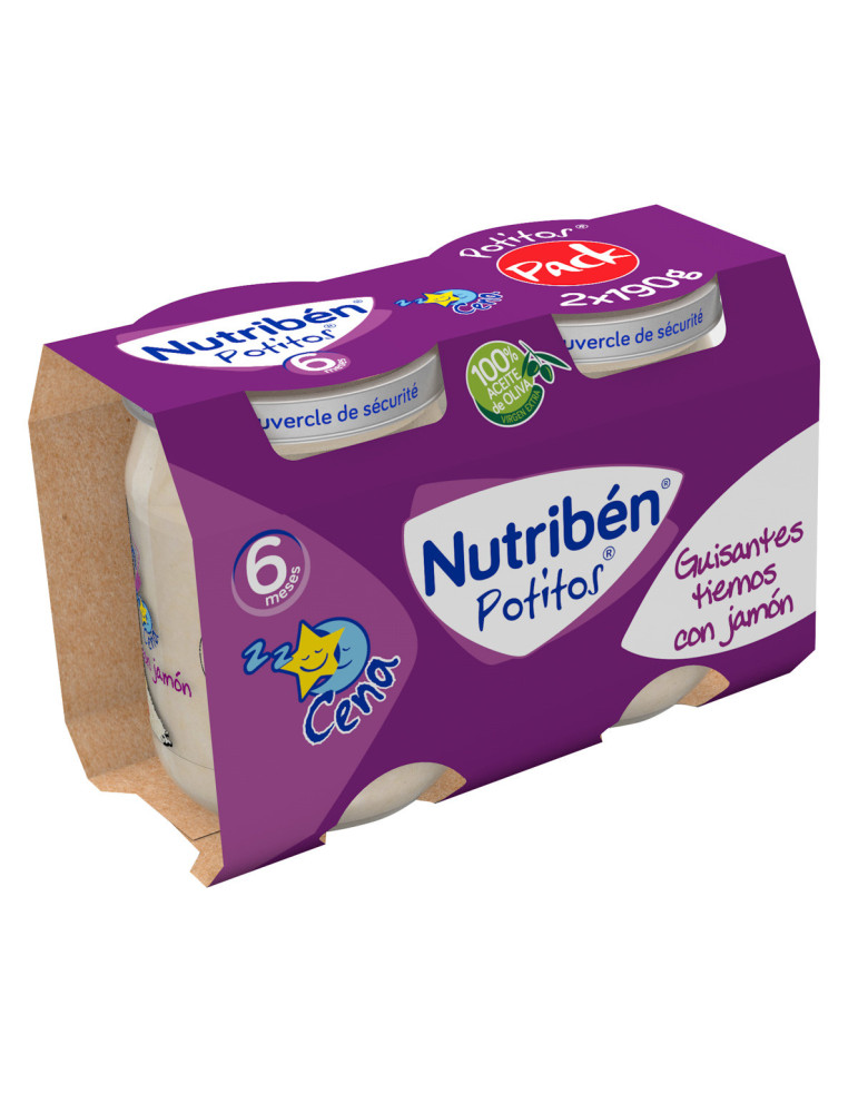 NUTRIBEN CENA GUISANTES TIERNOS CON JAMON POTITO