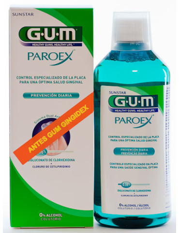 GUM PAROEX COLUTORIO 500 ML VERDE SIN ALCOHOL