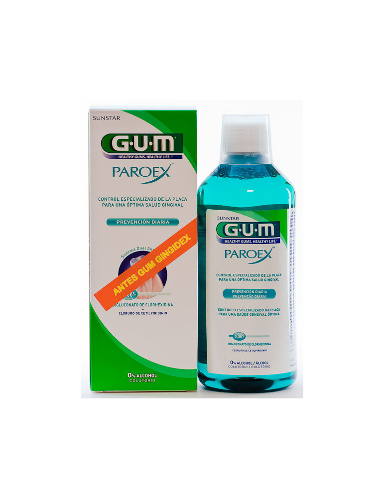 GUM PAROEX COLUTORIO 500 ML VERDE SIN ALCOHOL