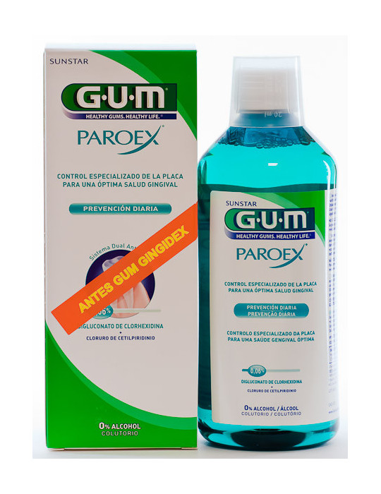 GUM PAROEX COLUTORIO 500 ML VERDE SIN ALCOHOL
