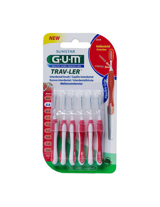 GUM INTERDENTAL ROJO VIAJE 0,8 CILINDR 1314