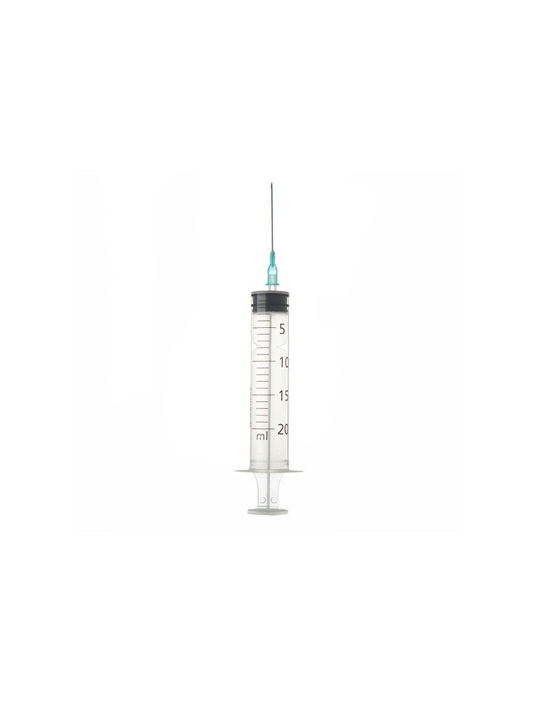 JERINGA AGUJA 20 ML VERDE 0.8MM INTRAMUSCULAR