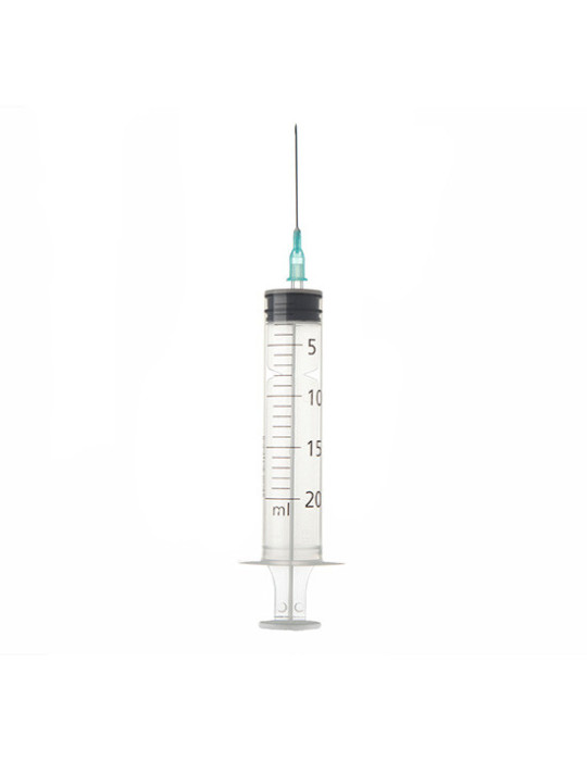 JERINGA AGUJA 20 ML VERDE 0.8MM INTRAMUSCULAR