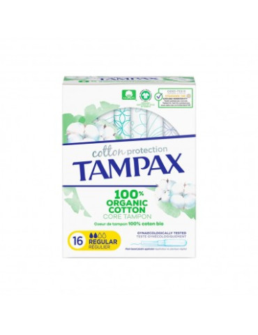 TAMPAX COTTON PROTECTION REGULAR 16 U