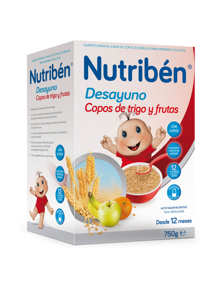 NUTRIBEN DESAYUNO COPOS DE TRIGO CON FRUTAS 750