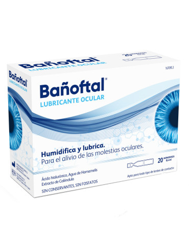 BAÑOFTAL LUBRICANTE OCULAR 20 MONODOSIS 0.4 ML