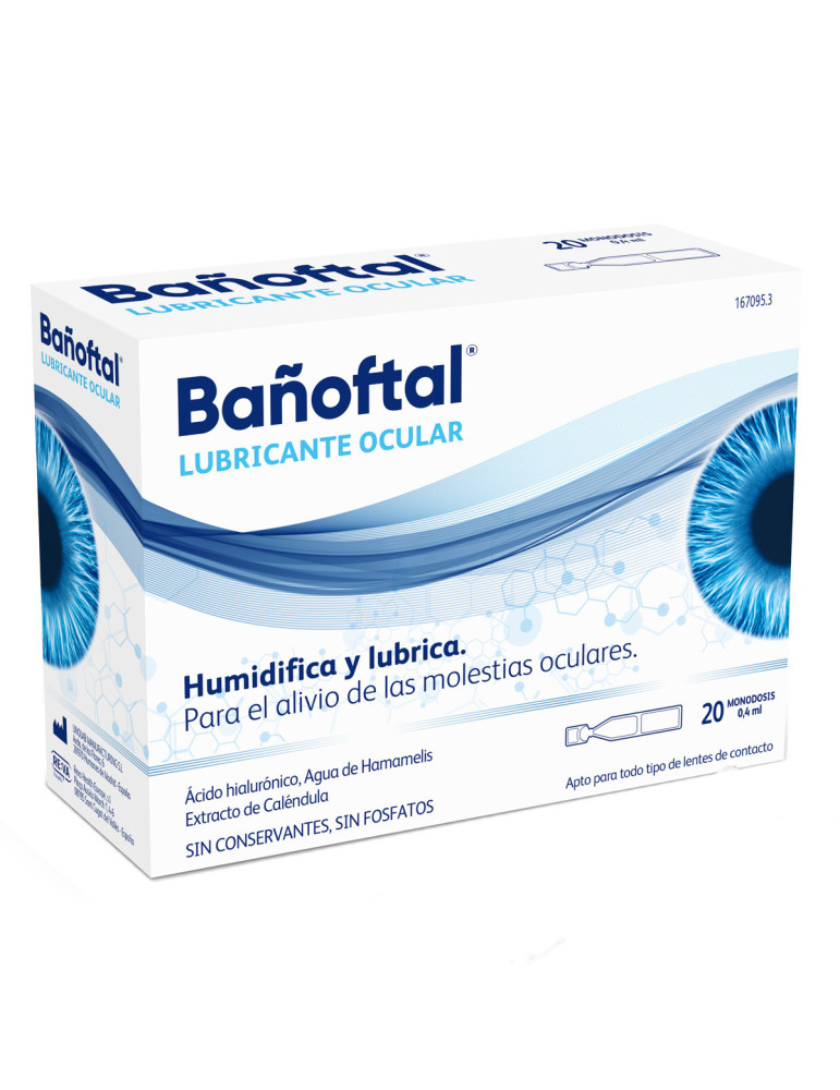 BAÑOFTAL LUBRICANTE OCULAR 20 MONODOSIS 0.4 ML