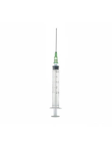 JERINGA AGUJA 2.5 ML VERDE 0.8MM INTRAMUSCULAR