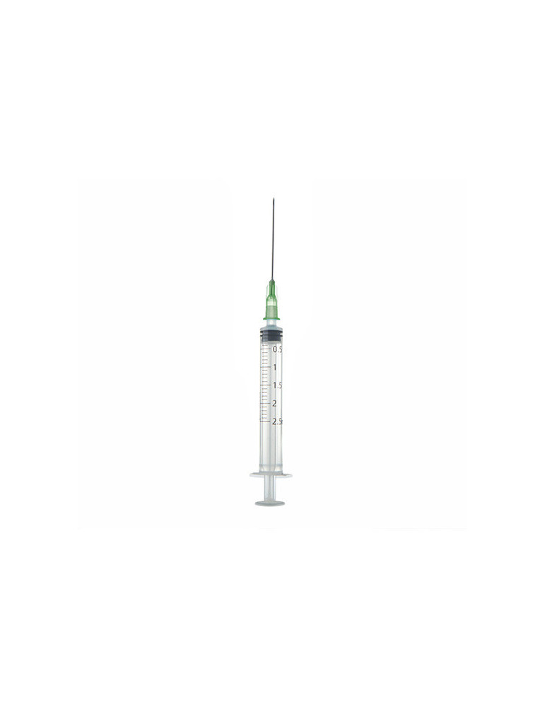 JERINGA AGUJA 2.5 ML VERDE 0.8MM INTRAMUSCULAR