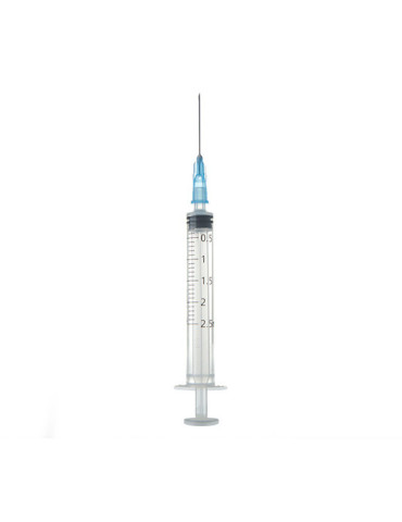 JERINGA AGUJA 2.5 ML AZUL  0.8MM INTRAMUSCULAR