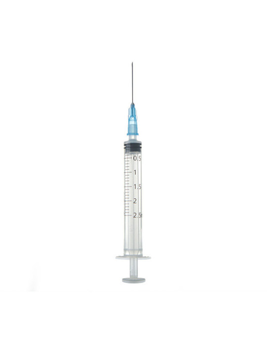 JERINGA AGUJA 2.5 ML AZUL  0.8MM INTRAMUSCULAR