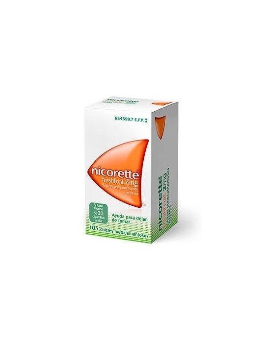 NICORETTE FRESHFRUIT 2 MG 105 CHICLES