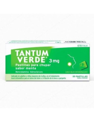 TANTUM VERDE 20 PASTILLAS MENTA