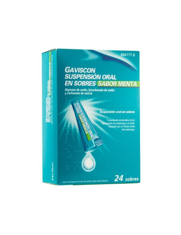 GAVISCON 24 SOBRES SUSP ORAL SABOR MENTA