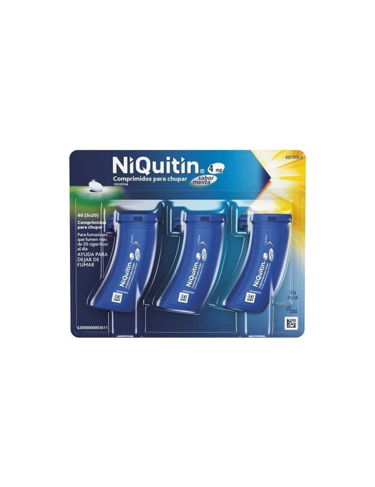 NIQUITIN 4 MG 60 COMPRIMIDOS PARA CHUPAR SABOR M