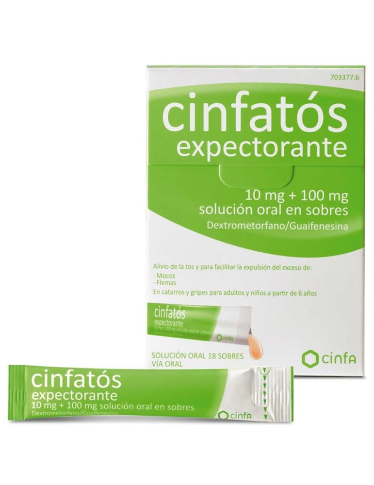 CINFATOS EXPECTORANTE 10/100 MG 18 SOBRES SOLUCI