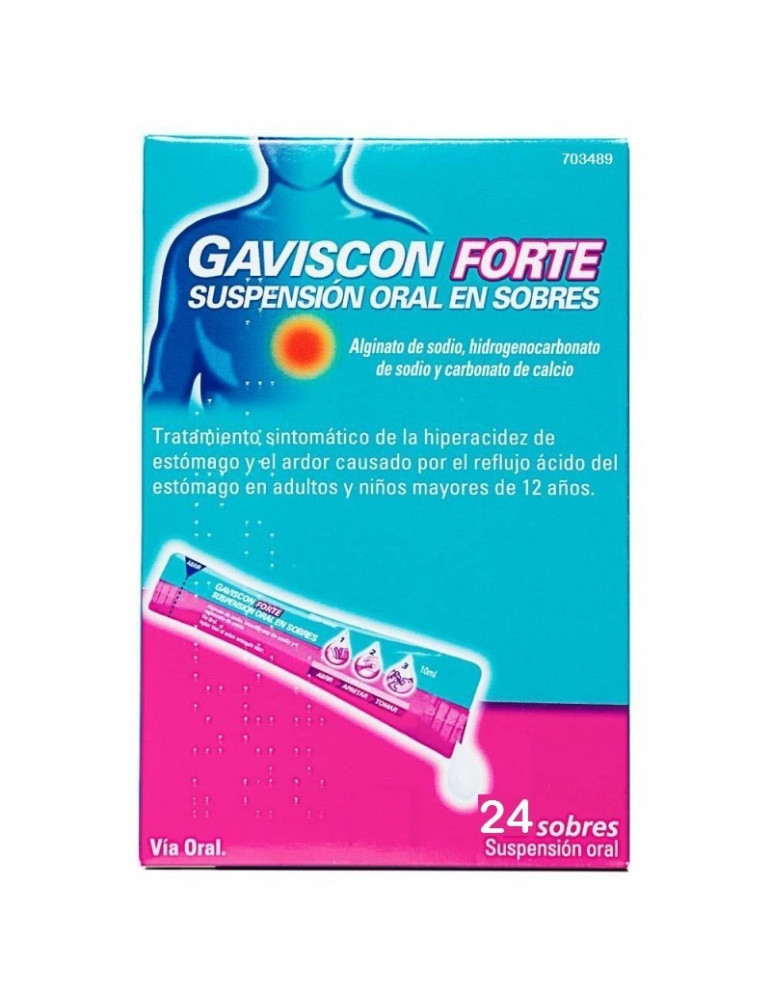 GAVISCON FORTE 24 SOBRES SUSP ORAL 10 ML SINAGUA