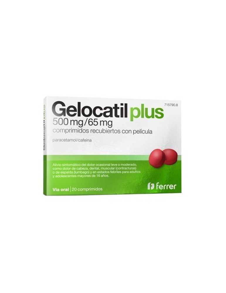 GELOCATIL PLUS 500/65 MG 20 COMPRIMIDOS RECUBIER