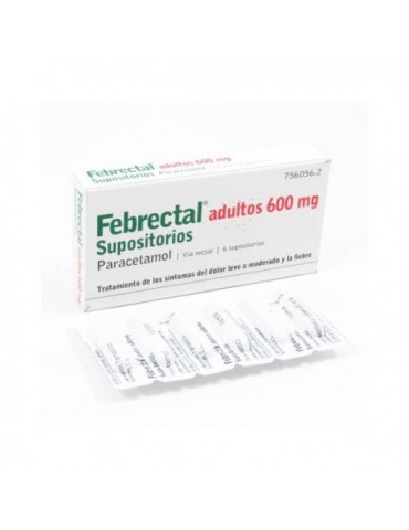 FEBRECTAL 600 MG 6 SUP ADULTOS