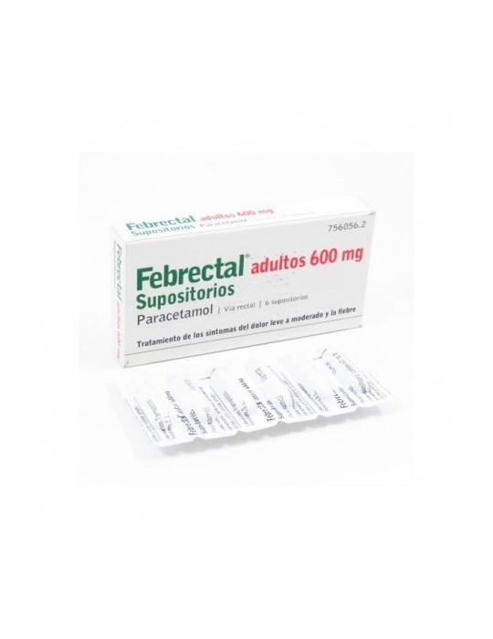 FEBRECTAL 600 MG 6 SUP ADULTOS