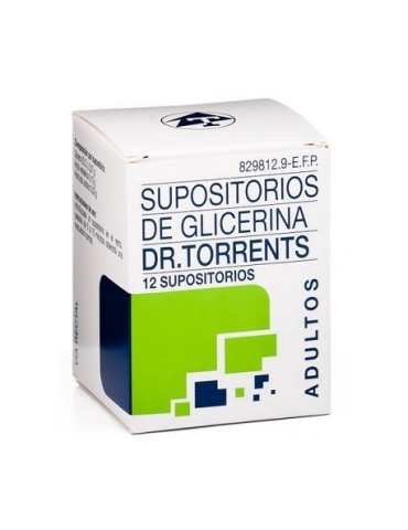 SUPOSITORIOS GLICERINA DR TORRENTS TARRO 12 SUPO
