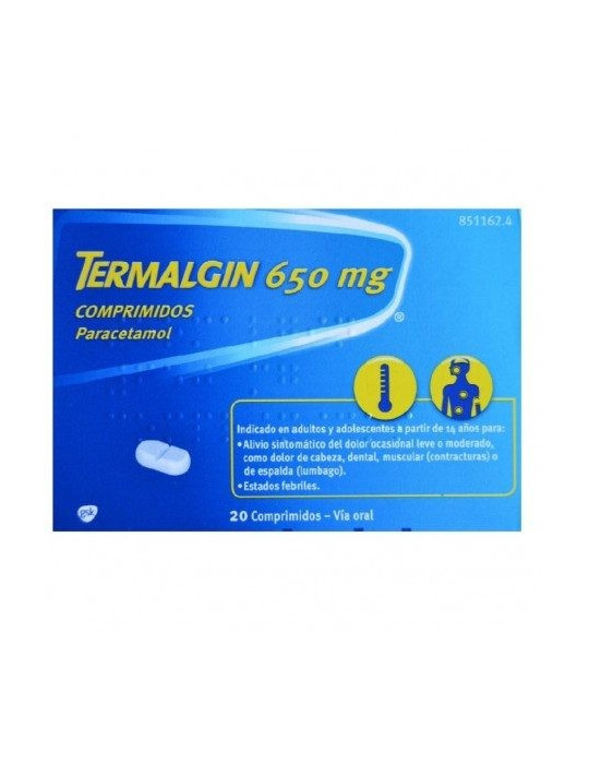 TERMALGIN 650 MG 20 COMP