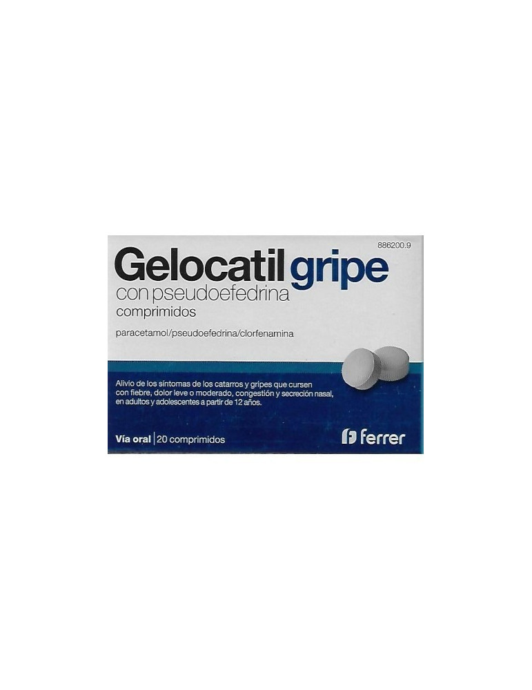 GELOCATIL GRIPE PSEUDOEFEDRINA 20 COMPRIMIDOS