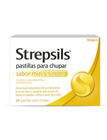 STREPSILS MIEL LIMON 24 PASTILLAS