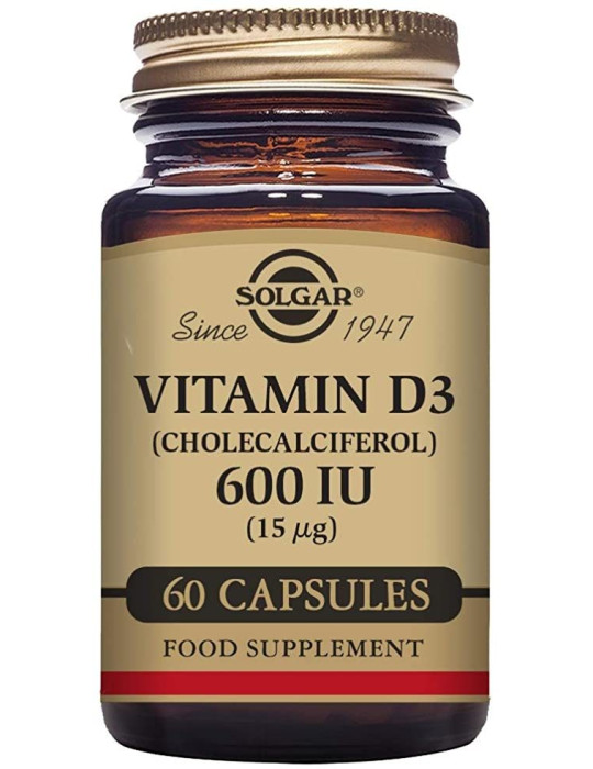 SOLGAR VIT D3 600 UI 60 CAPS (42X14.4G) ES