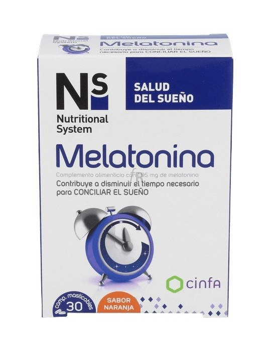 N+S NS MELATONINA COMP MASTICAB NARANJA 1.95 MG