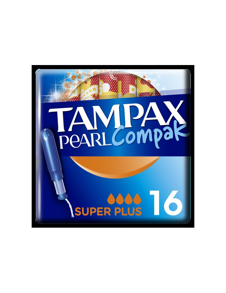 TAMPAX COMPAK PEARL TAMPON 100%ALG SUPER PLUS 16