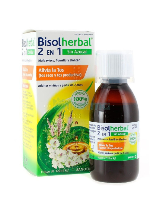 BISOLHERBAL 2 EN 1 JARABE SIN AZUCAR 120ML