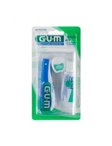 GUM KIT VIAJE  CEPILLO+PASTA+HILO+COLUTORIO