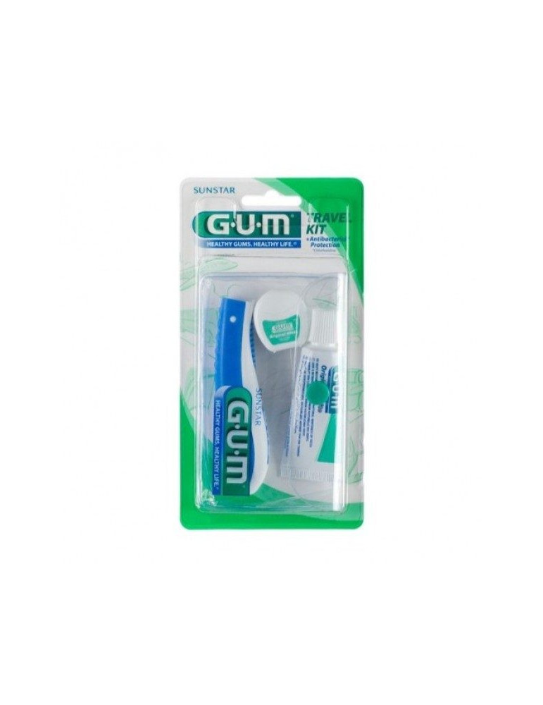 GUM KIT VIAJE  CEPILLO+PASTA+HILO+COLUTORIO