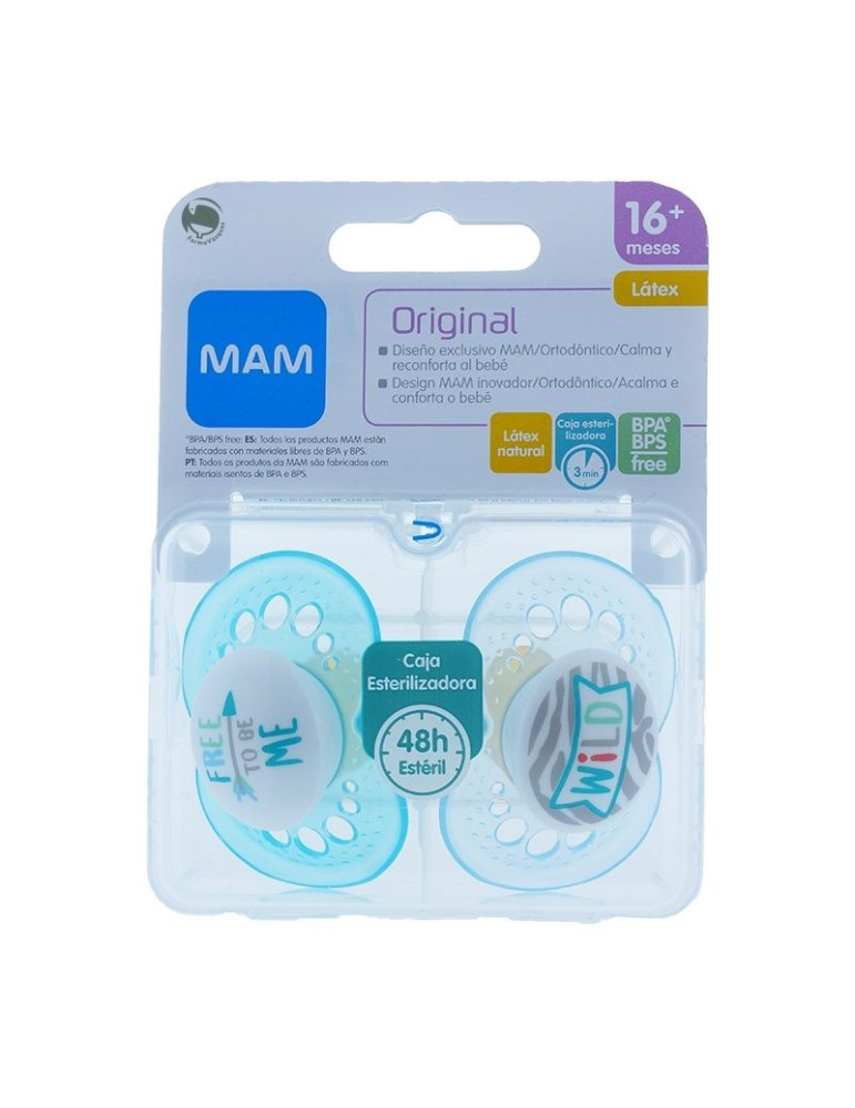 CHUPETE LATEX MAM ORIGINAL 16+M 2U