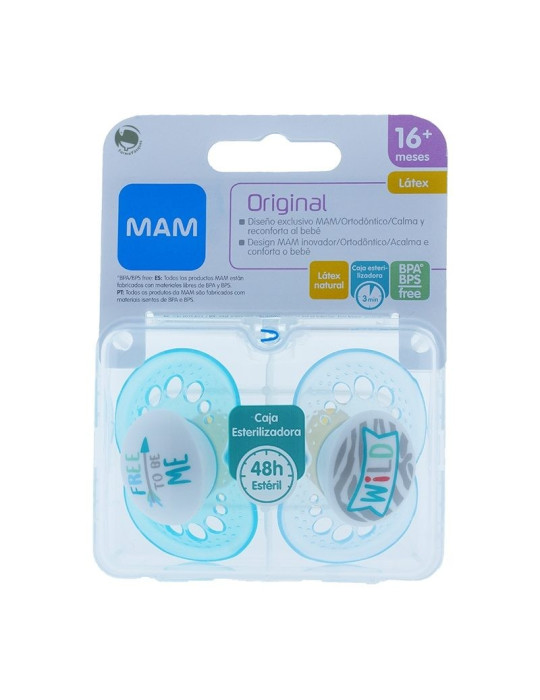 CHUPETE LATEX MAM ORIGINAL 16+M 2U