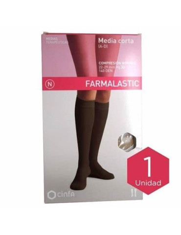 MEDIA CORTA (A-D) COMP NORMAL FARMALASTIC NEGRA