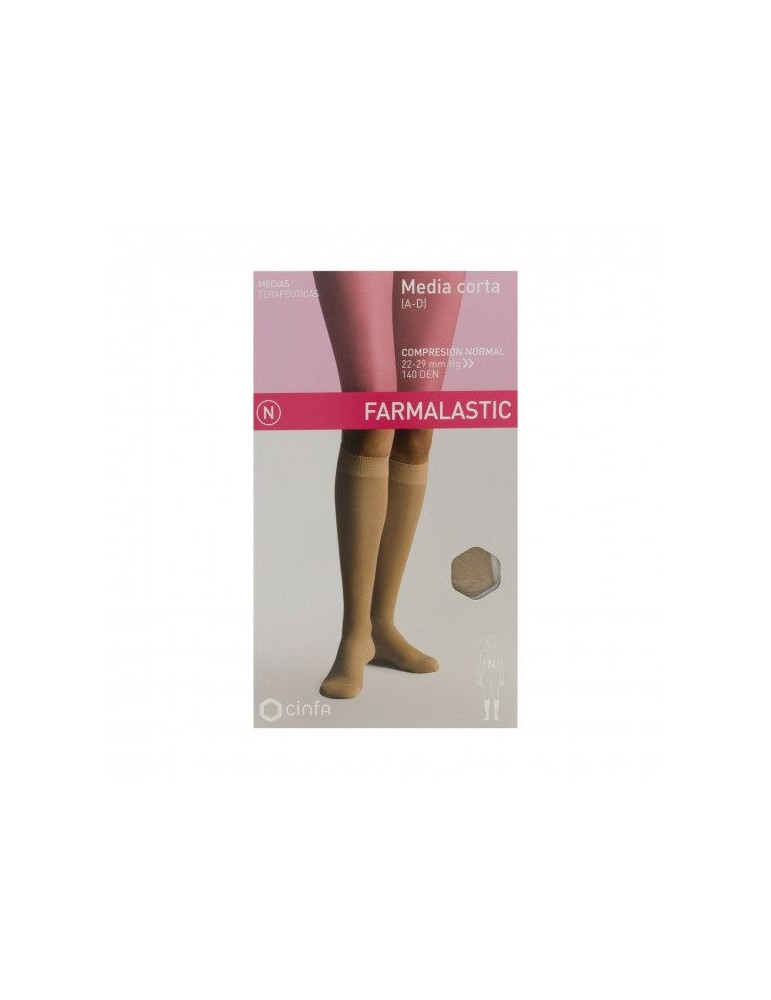 MEDIA CORTA (A-D) COMP NORMAL FARMALASTIC BEIGE