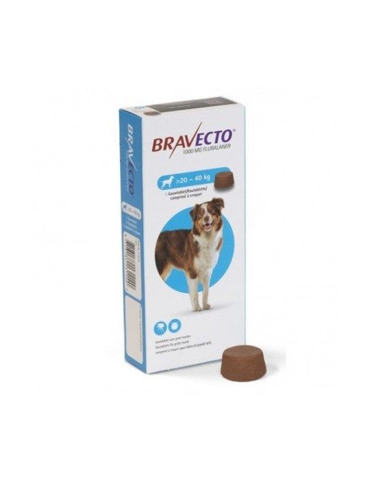 BRAVECTO 1000MG 1 COMP PERRO 20-40KG